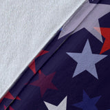 Red Blue Star Pattern Premium Blanket