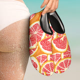 Tropical Grapefruit Pattern Aqua Shoes