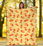 Goldfish Pattern Print Design 02 Premium Blanket