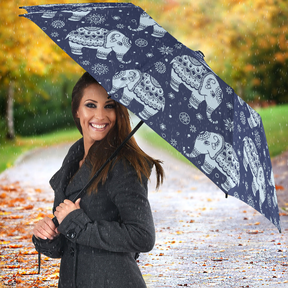 Elephant Tribal Design Pattern Umbrella