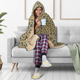Arabic Star Gold Pattern Hooded Blanket