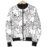 Cute French Bulldog Head Pattern Women'S Bomber Jacket