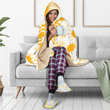 Sun Design Pattern Hooded Blanket