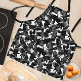 Crow Illustration Pattern Adjustable Apron