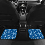 Airplane Pattern In The Sky Front And Back Car Mats