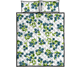 blueberry white background Quilt Bed Set