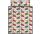 Corgi Christmas Pattern Quilt Bed Set