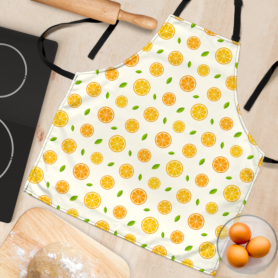 Oranges Leaves Pattern Adjustable Apron