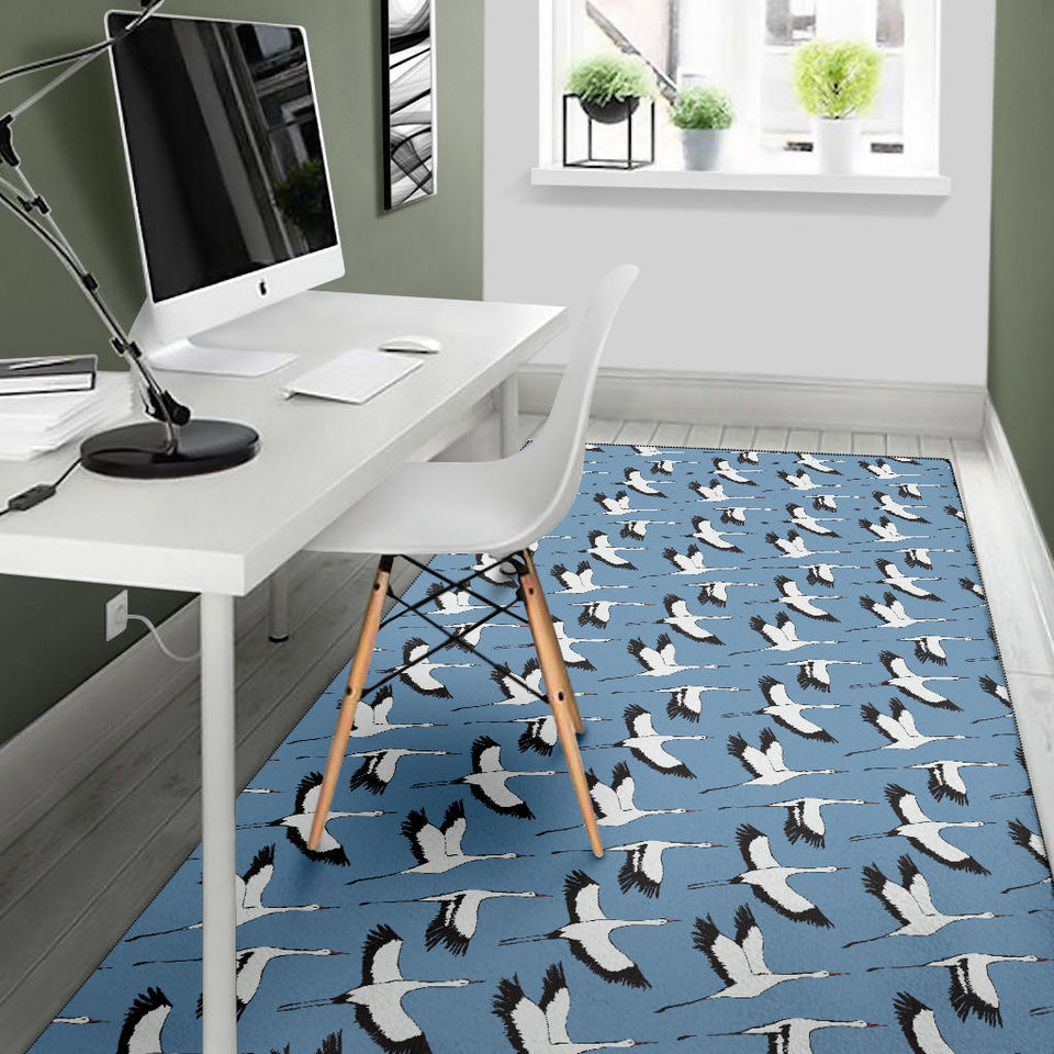 Seagull Pattern Print Design 04 Area Rug