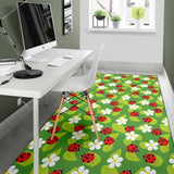 Ladybug Pattern Print Design 01 Area Rug