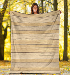 Wood Printed Pattern Print Design 01 Premium Blanket