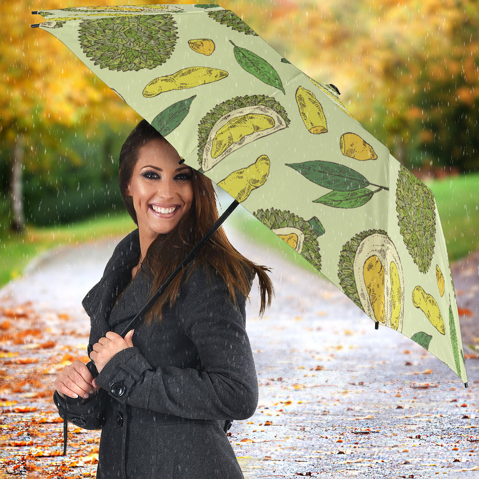 Durian Leaves Pattern Background Umbrella