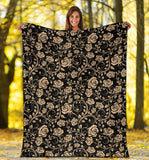 Rose Pattern Print Design 04 Premium Blanket