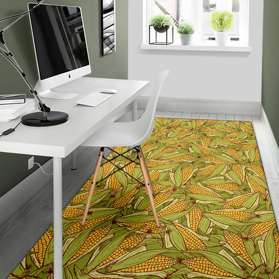 Corn Pattern Print Design 01 Area Rug