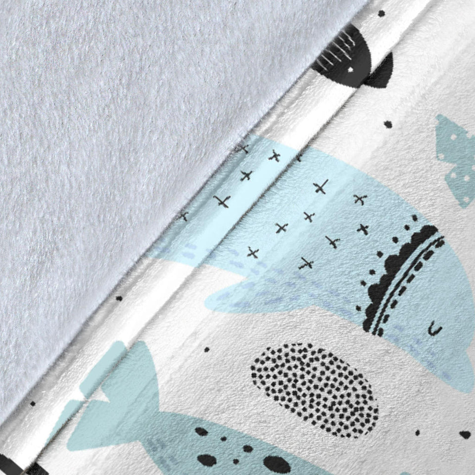 Cute Dolphins Childish Style Pattern Premium Blanket