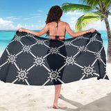 Nautical Steering Wheel Rope Pattern Sarong