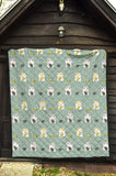 Cute Hamster Cheese Pattern Premium Quilt