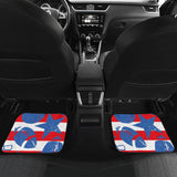 American Football Ball Star Stripes Pattern Front And Back Car Mats