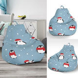 Cute Penguin Christmas Snow Pattern Bean Bag Cover