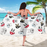 French Bulldog Cup Paw Pattern Sarong
