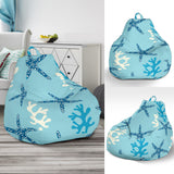 Blue Starfish Coral Reef Pattern Bean Bag Cover