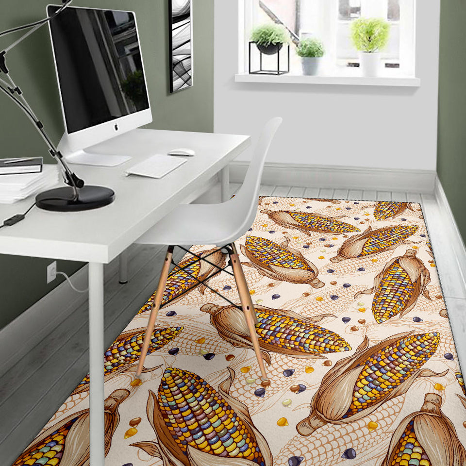 Corn Pattern Print Design 03 Area Rug