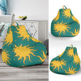 Sun Green Background Bean Bag Cover