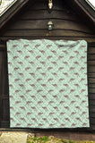 Kangaroo Pattern Background Premium Quilt