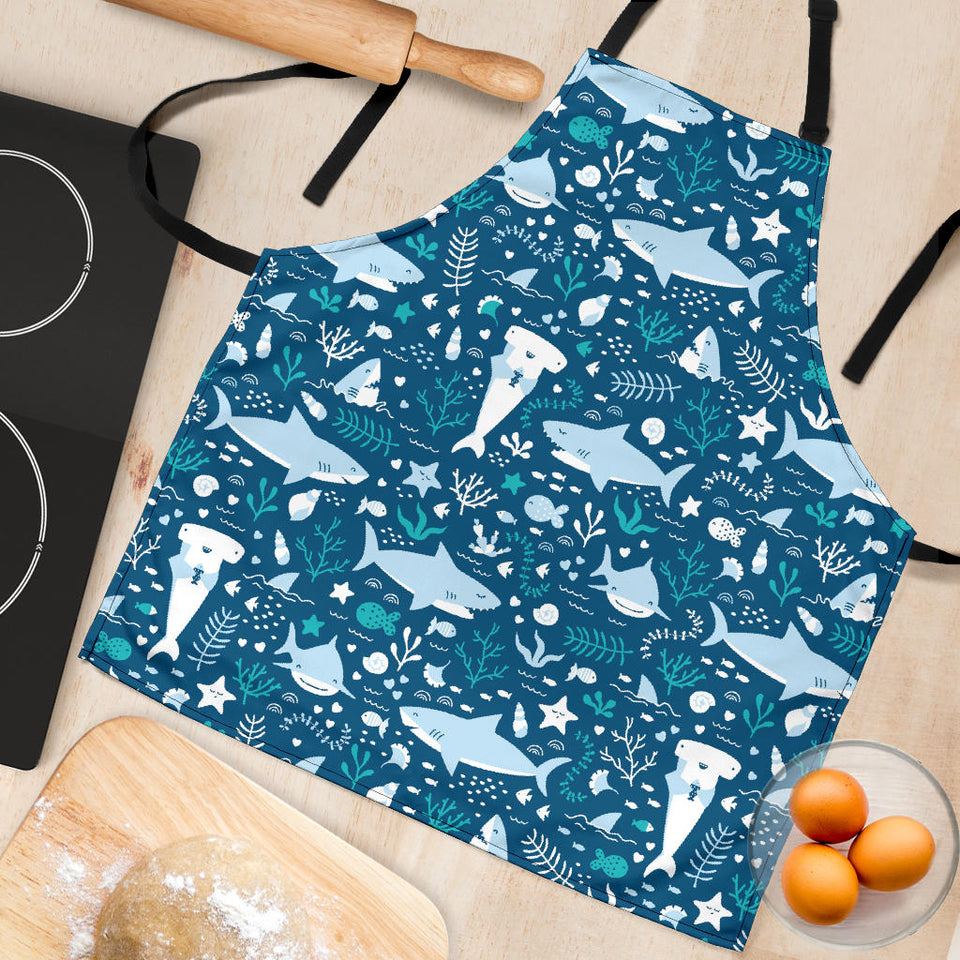 Cute Shark Pattern Adjustable Apron