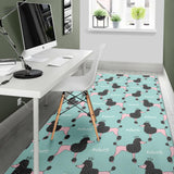 Poodle Dog Green Background Area Rug
