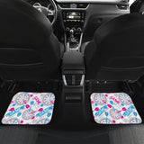 Darts Pattern Print Design 01 Front and Back Car Mats