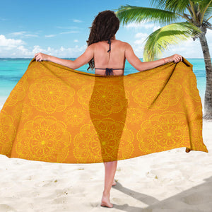 Orange Traditional Indian Element Pattern Sarong