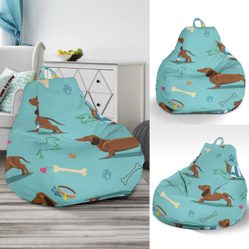 Dachshund Decorative Background Bean Bag Cover