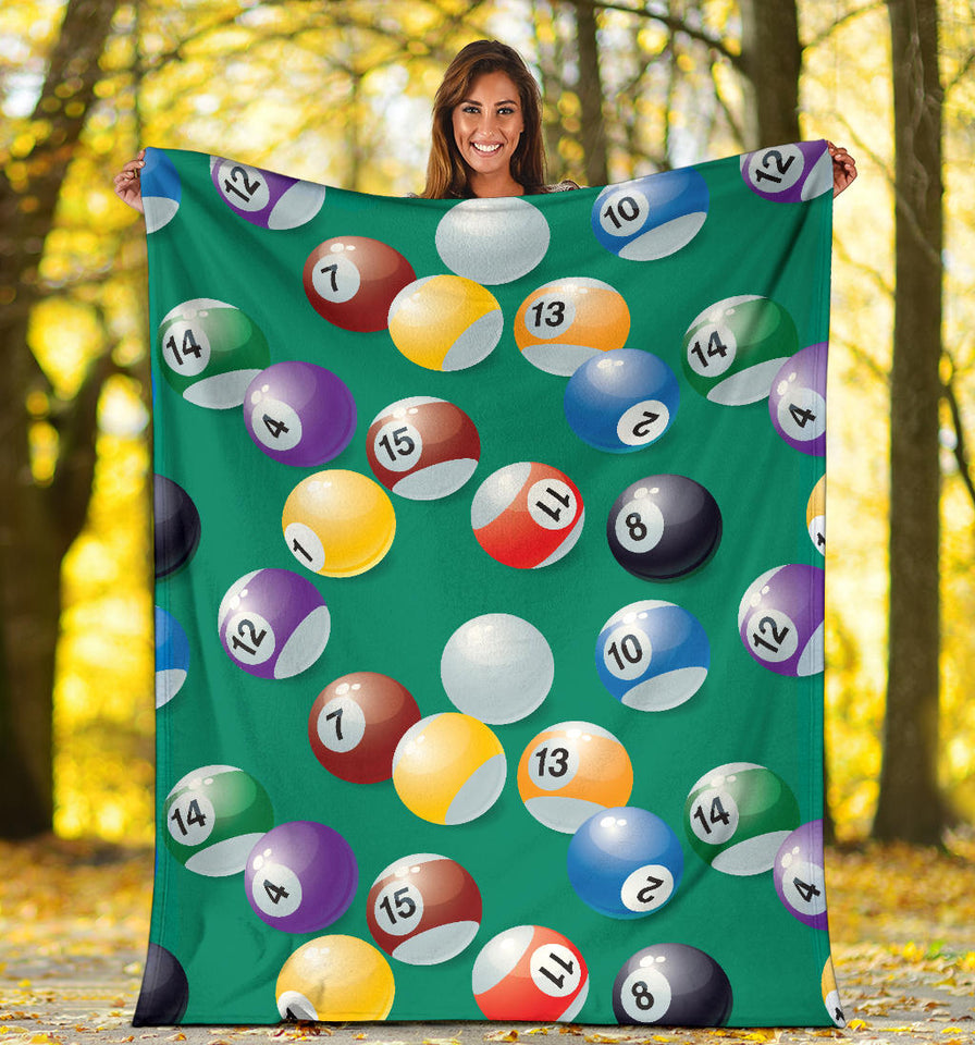 Billiard Ball Pattern Print Design 01 Premium Blanket