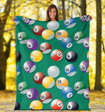Billiard Ball Pattern Print Design 01 Premium Blanket