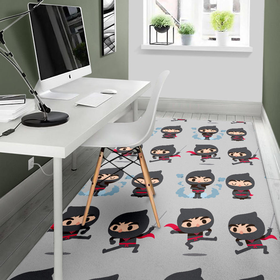 Cute Ninja Pattern Area Rug