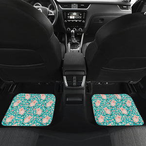 Pig Pattern Print Design 01 Front and Back Car Mats