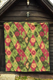 Cool Geometric Lime Pattern Premium Quilt