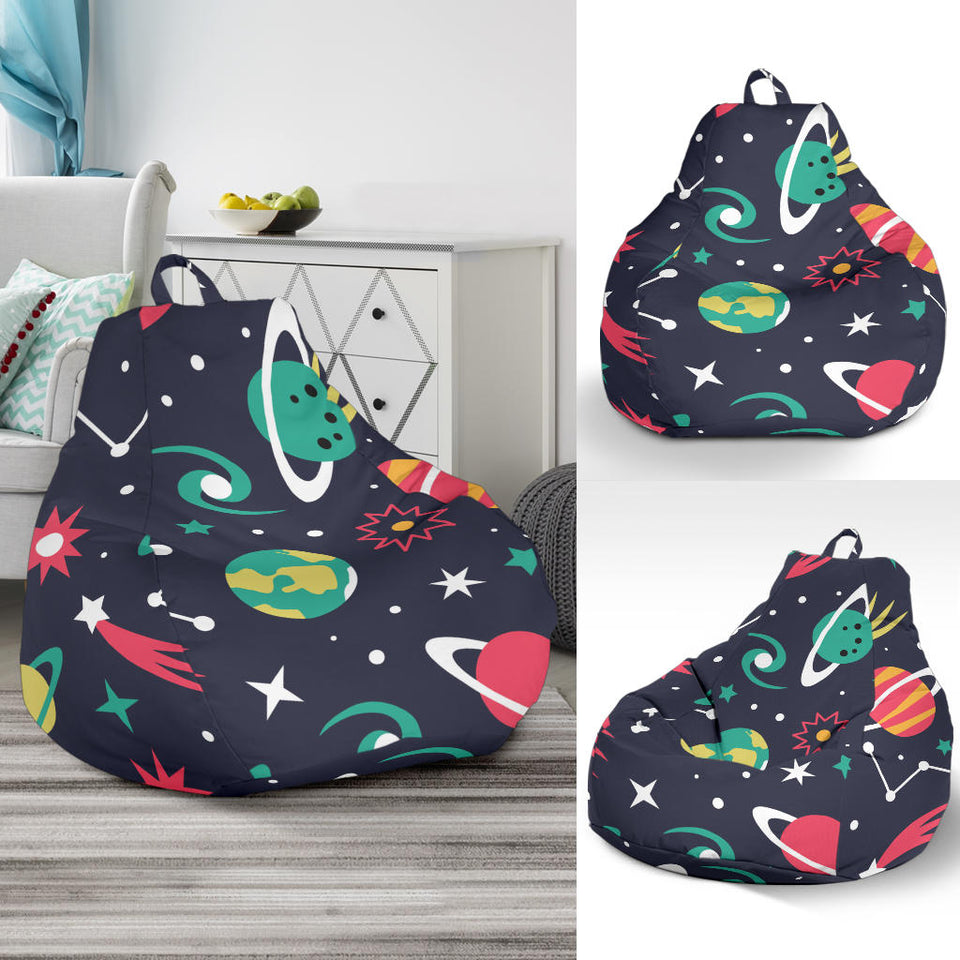 Colorful Space Pattern Planet Star Bean Bag Cover
