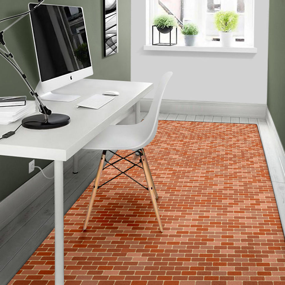 Brick Printed Pattern Print Design 02 Area Rug