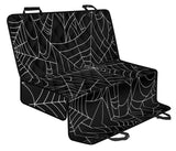 Spider Web Pattern Black Background White Cobweb Dog Car Seat Covers