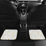 Christmas Tree Christmas Element Silver Gold Pattern Front And Back Car Mats