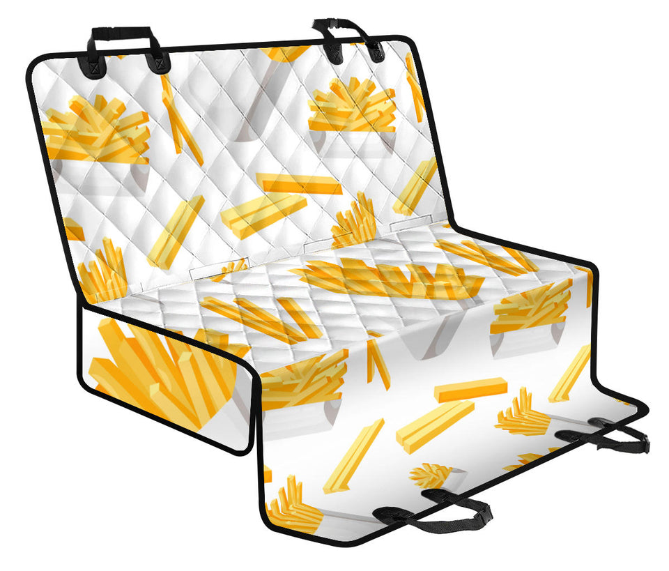 French Fries White Paper Box Pattern Dog Car Seat Covers