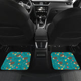 Hedgehog Pattern Print Design 01 Front and Back Car Mats