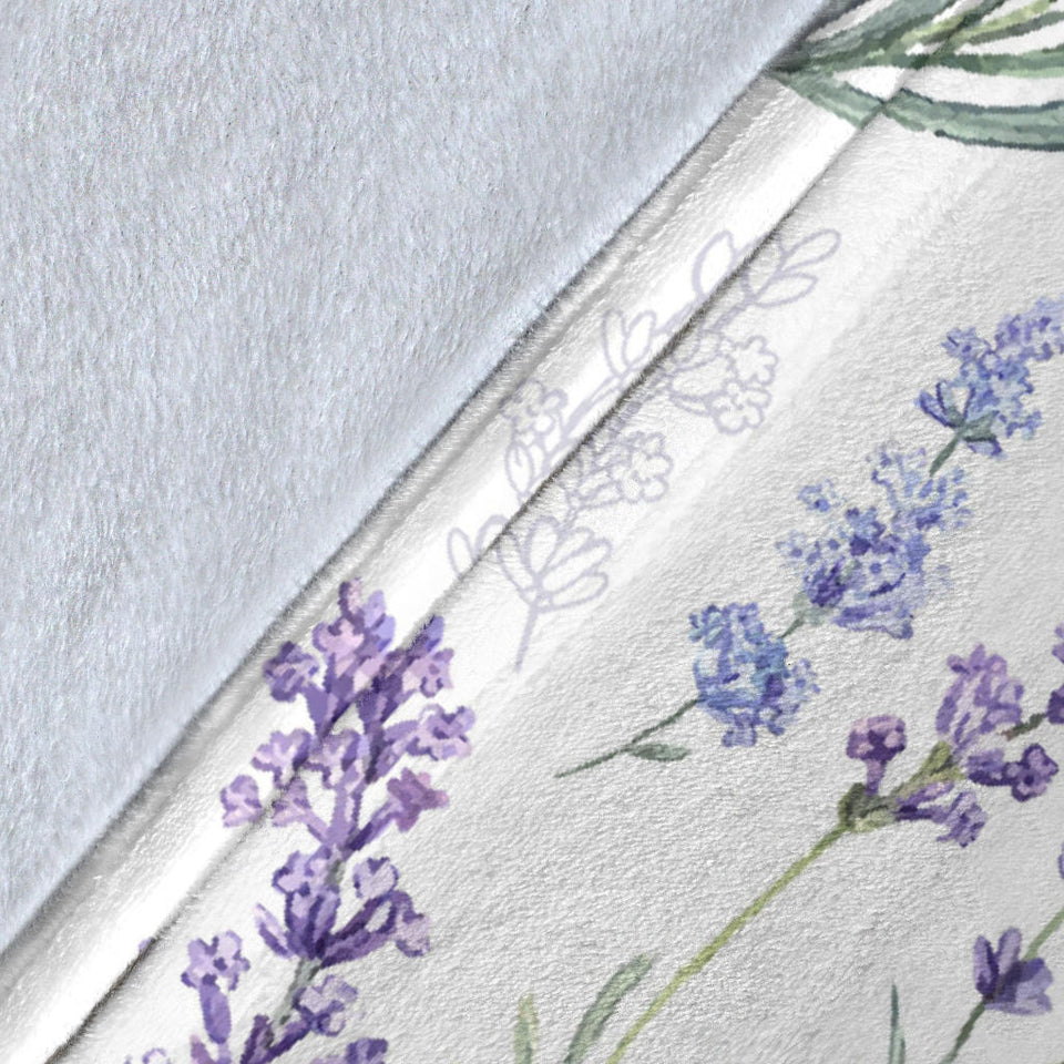 Hand Painting Watercolor Lavender Premium Blanket