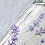 Hand Painting Watercolor Lavender Premium Blanket