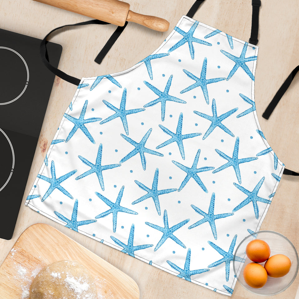 Watercolor Starfish Pattern Adjustable Apron