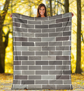Brick Printed Pattern Print Design 05 Premium Blanket