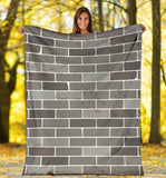 Brick Printed Pattern Print Design 05 Premium Blanket