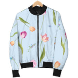 Watercolor Tulips Pattern Men'S Bomber Jacket